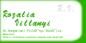 rozalia villanyi business card